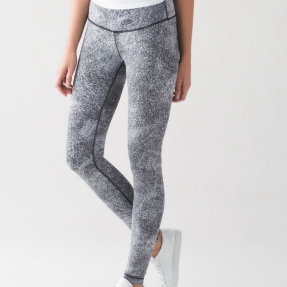Lululemon High Waisted Leggings - 4 - Gray Marbled - Picture 2 of 12